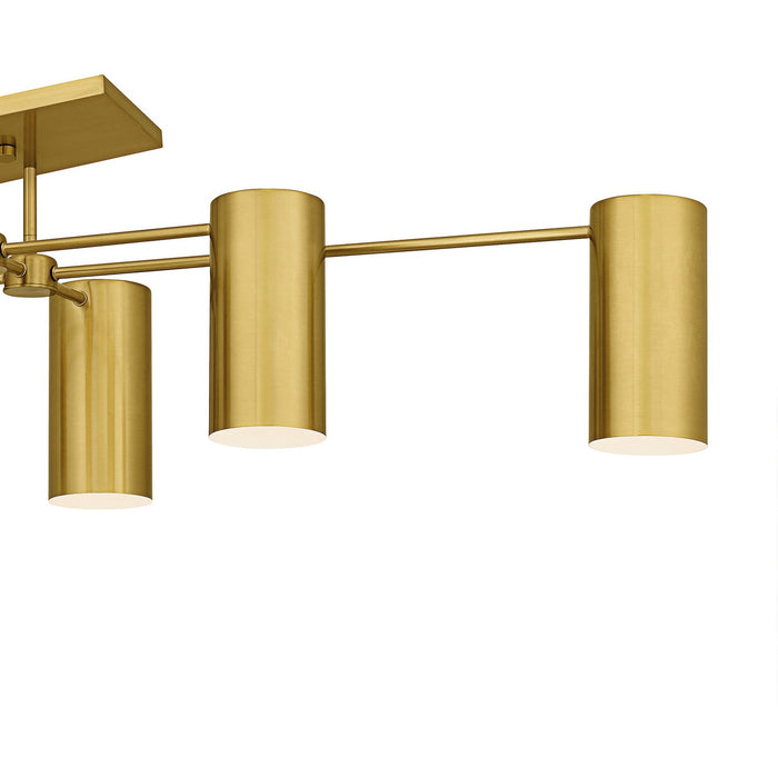 Quoizel FLD1750BRG Six Light Semi-Flush Mount, Brushed Gold