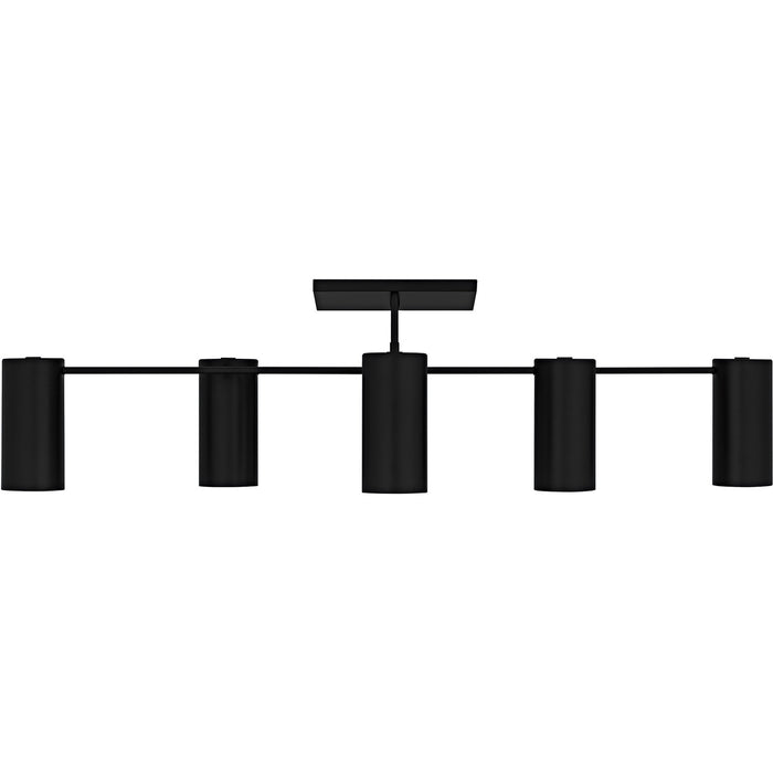 Quoizel FLD1750MBK Six Light Semi-Flush Mount, Matte Black