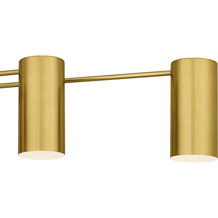 Quoizel FLD650BRG Six Light Linear Chandelier, Brushed Gold