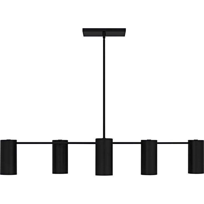 Quoizel FLD650MBK Six Light Linear Chandelier, Matte Black