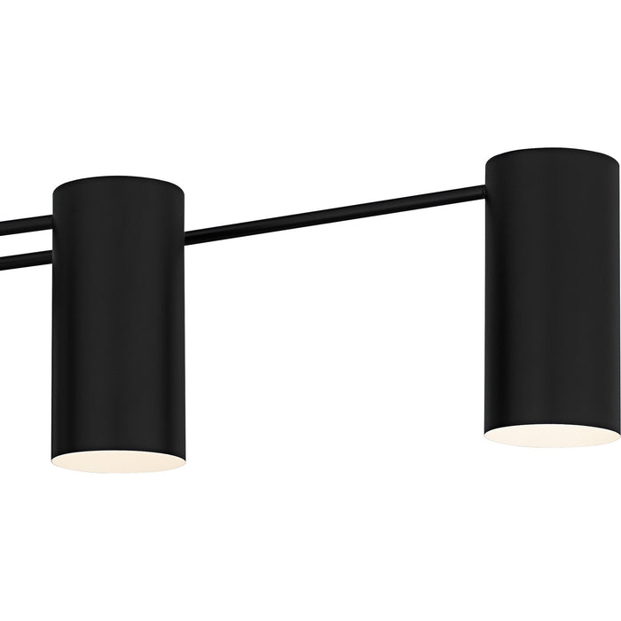 Quoizel FLD650MBK Six Light Linear Chandelier, Matte Black