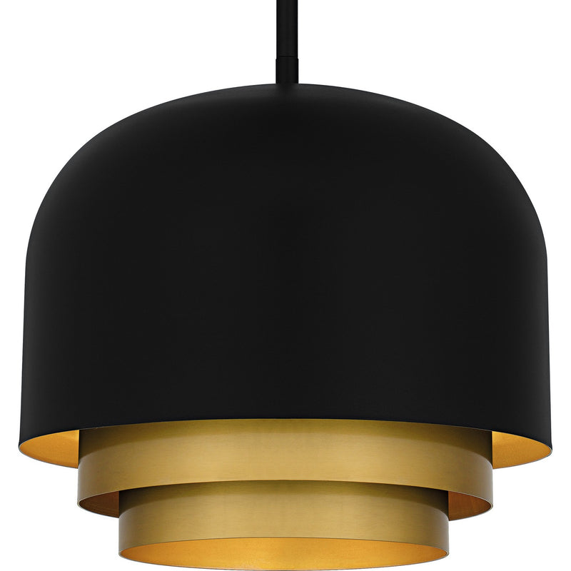 Quoizel FRK1812MBK Three Light Pendant, Matte Black