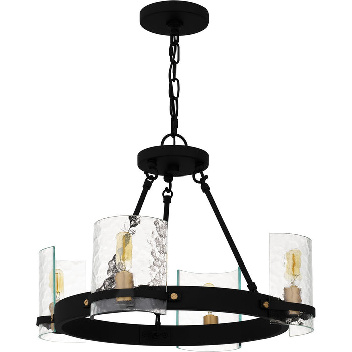 Quoizel GLC5020MBK Four Light Chandelier, Matte Black