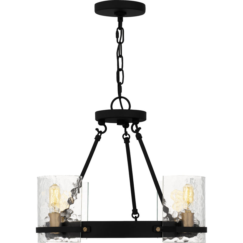 Quoizel GLC5020MBK Four Light Chandelier, Matte Black
