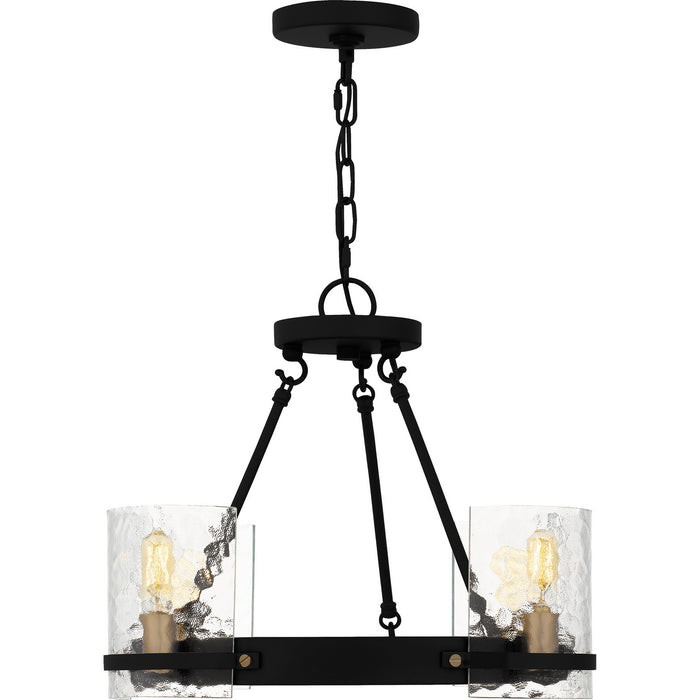 Quoizel GLC5020MBK Four Light Chandelier, Matte Black