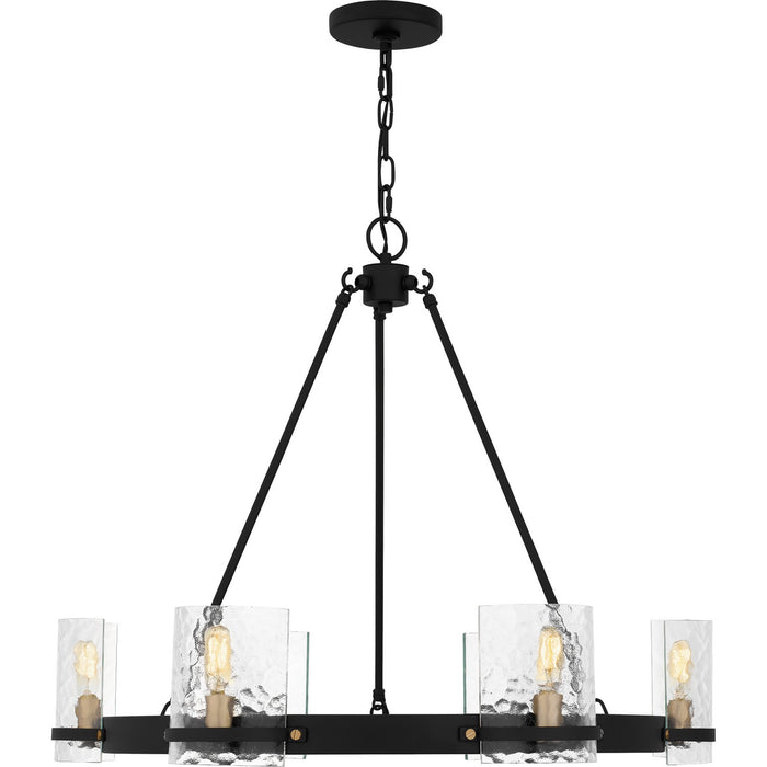 Quoizel GLC5028MBK Six Light Chandelier, Matte Black