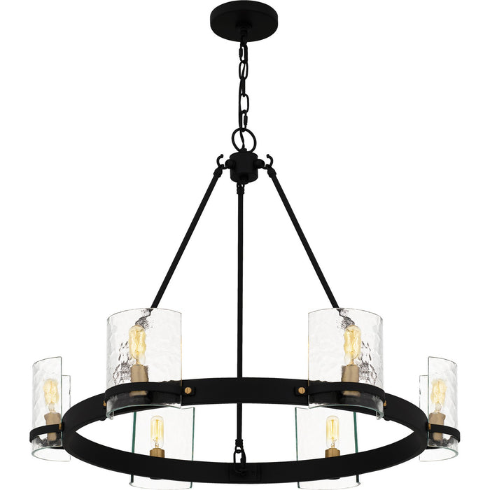 Quoizel GLC5028MBK Six Light Chandelier, Matte Black