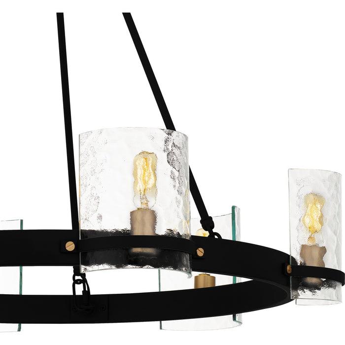 Quoizel GLC5028MBK Six Light Chandelier, Matte Black