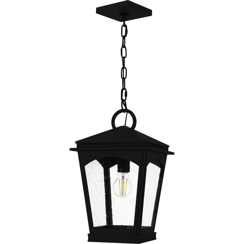 Quoizel HUK1510EK One Light Mini Pendant, Earth Black