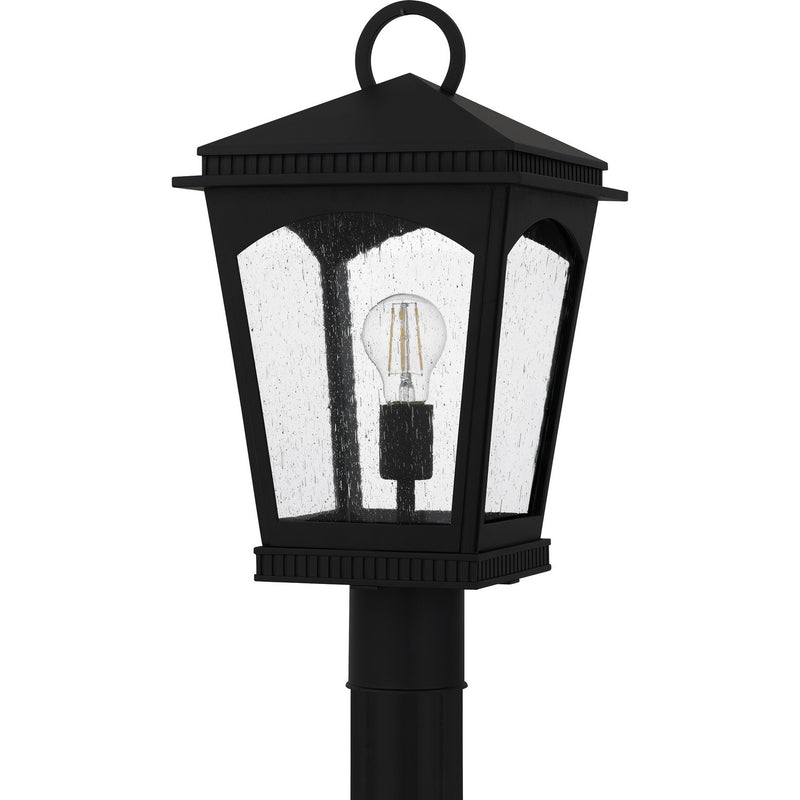 Quoizel HUK9010EK One Light Outdoor Post Lantern, Earth Black