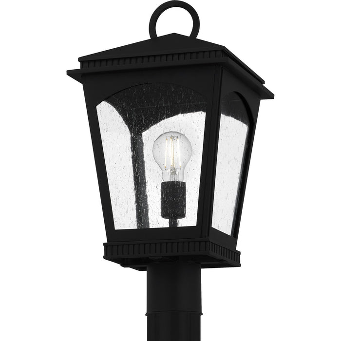 Quoizel HUK9010EK One Light Outdoor Post Lantern, Earth Black