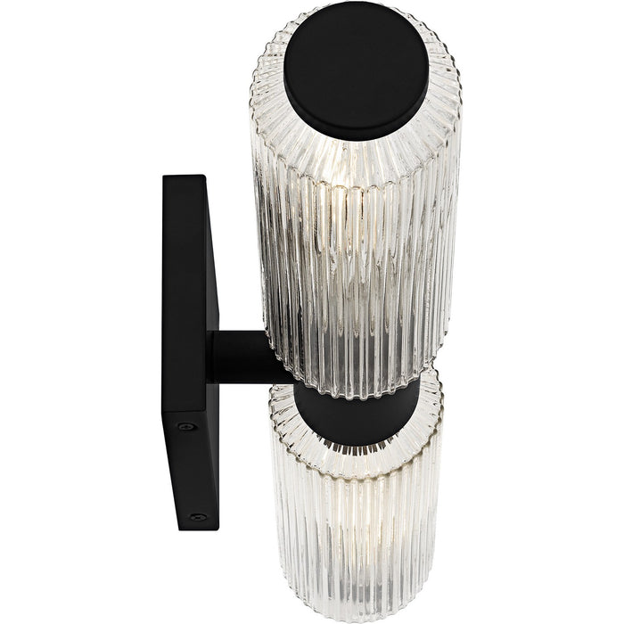 Quoizel HWS8524MBK Two Light Bath, Matte Black