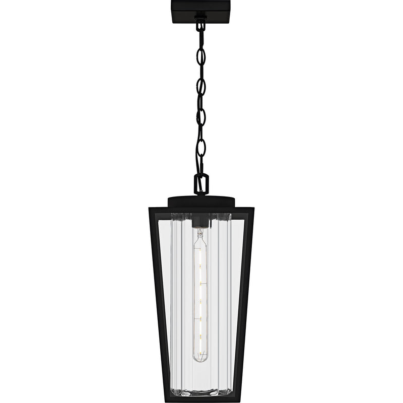 Quoizel JET1909MBK One Light Outdoor Hanging Lantern, Matte Black