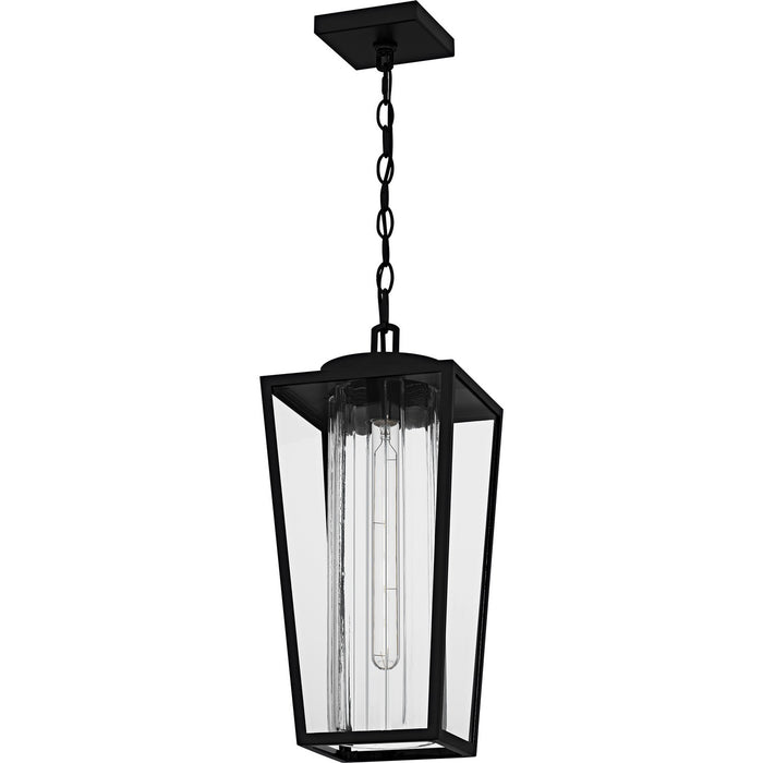 Quoizel JET1909MBK One Light Outdoor Hanging Lantern, Matte Black