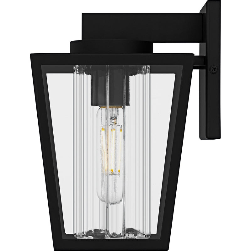 Quoizel JET8307MBK One Light Outdoor Wall Lantern, Matte Black