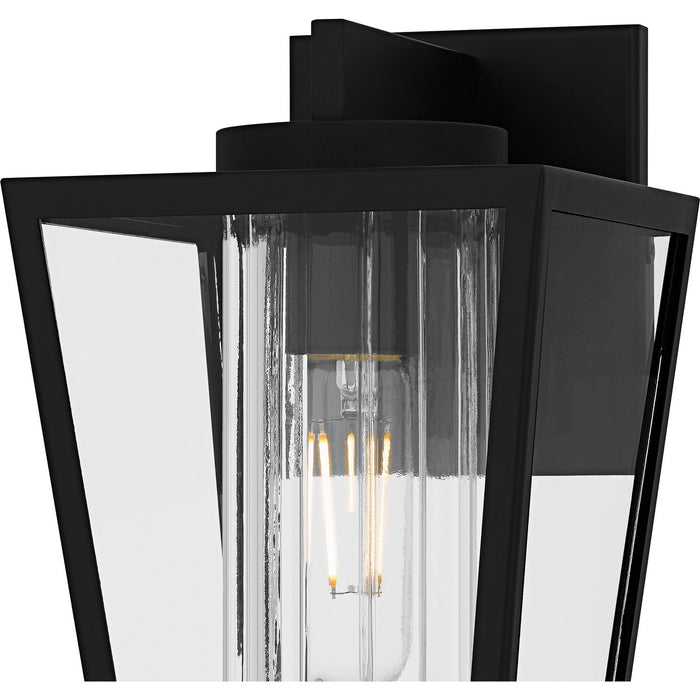 Quoizel JET8307MBK One Light Outdoor Wall Lantern, Matte Black