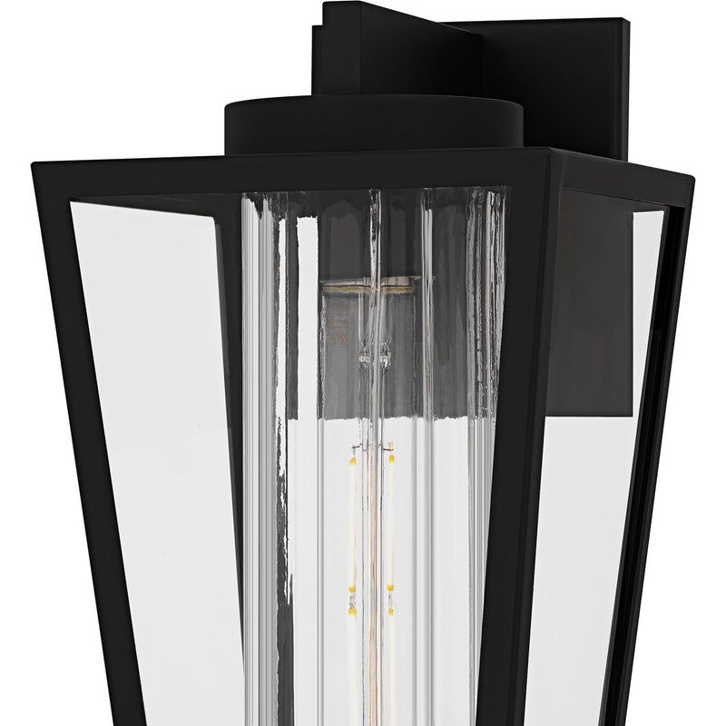 Quoizel JET8407MBK One Light Outdoor Wall Lantern, Matte Black