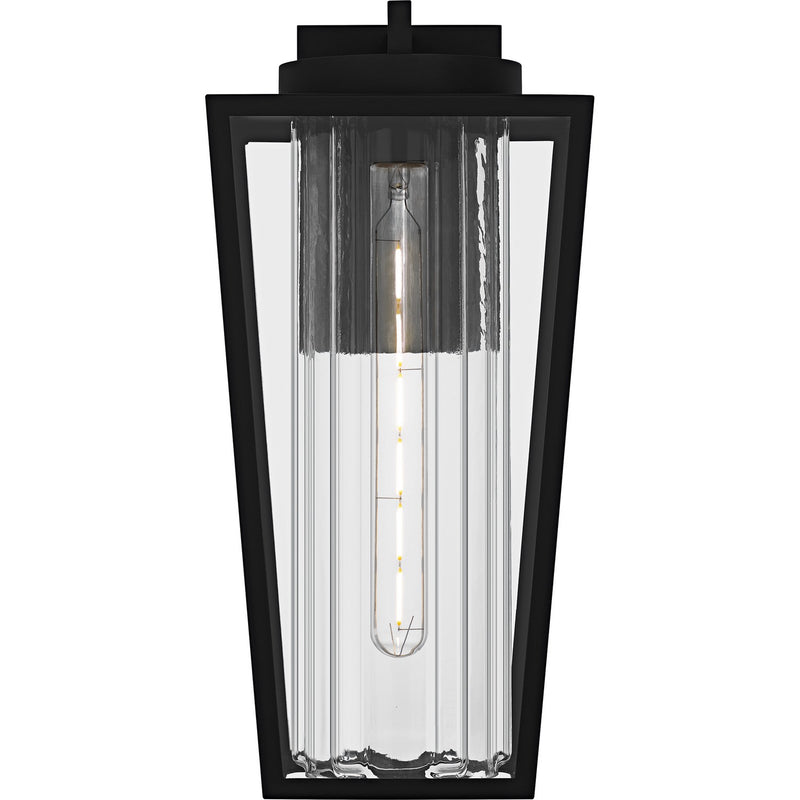 Quoizel JET8409MBK One Light Outdoor Wall Lantern, Matte Black
