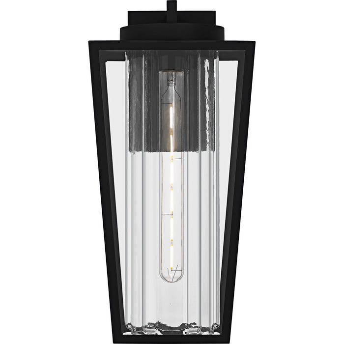 Quoizel JET8409MBK One Light Outdoor Wall Lantern, Matte Black