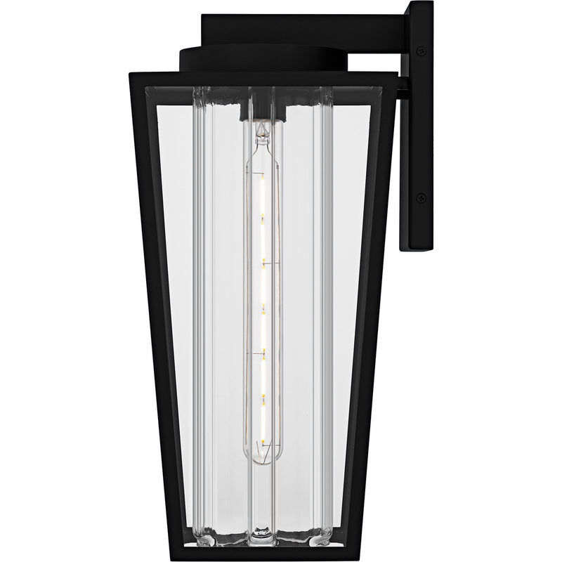 Quoizel JET8409MBK One Light Outdoor Wall Lantern, Matte Black