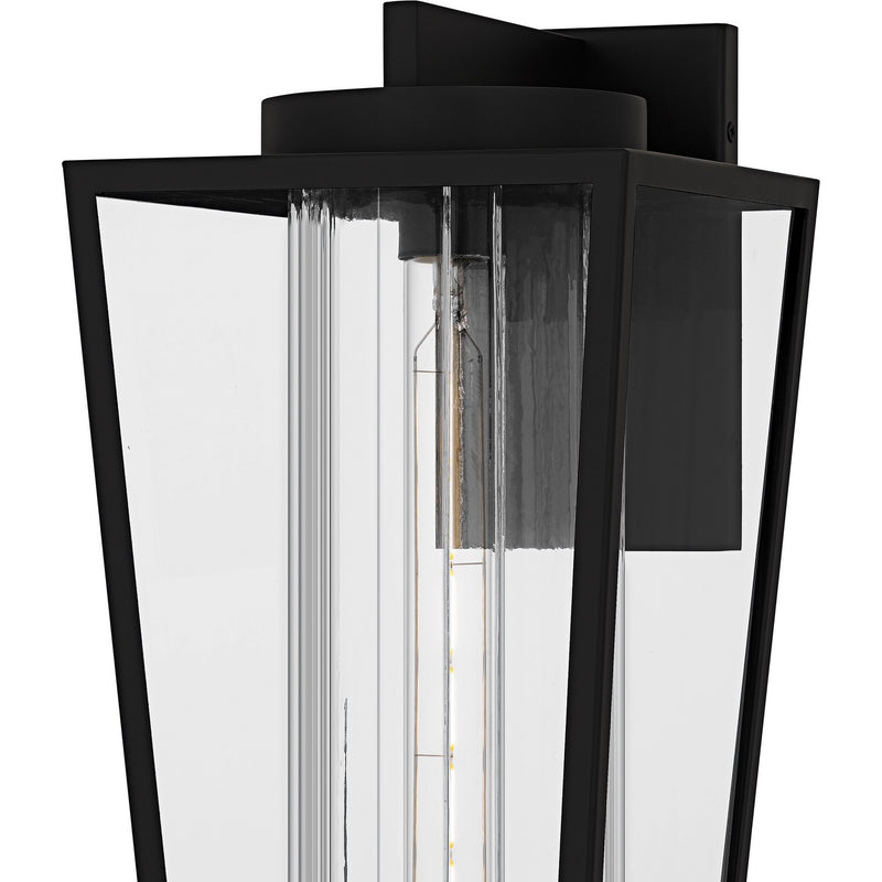 Quoizel JET8409MBK One Light Outdoor Wall Lantern, Matte Black