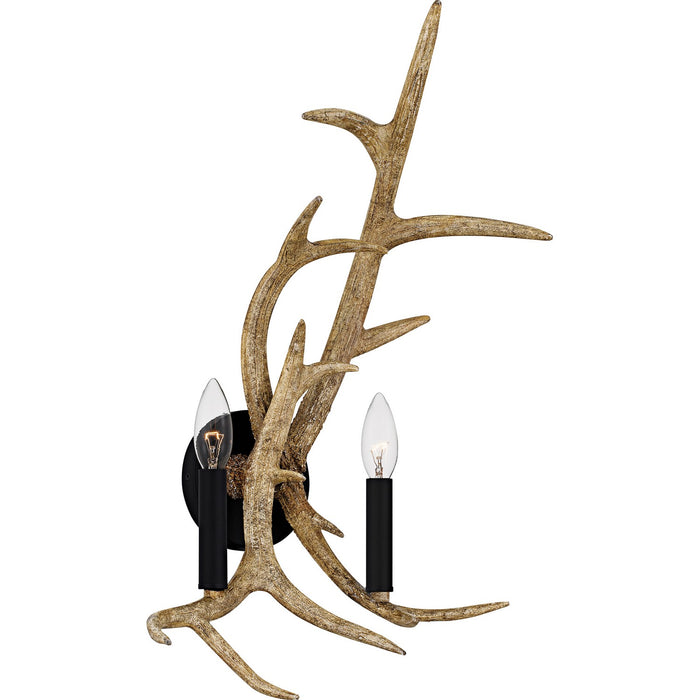 Quoizel JR8713EK Two Light Wall Sconce, Earth Black
