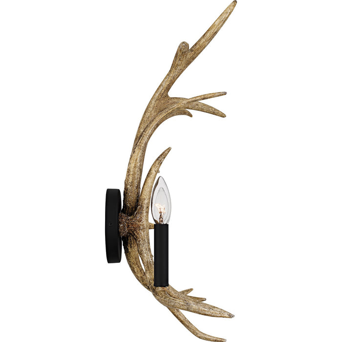 Quoizel JR8713EK Two Light Wall Sconce, Earth Black