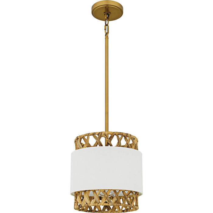 Quoizel KAT1510BRG One Light Mini Pendant, Brushed Gold