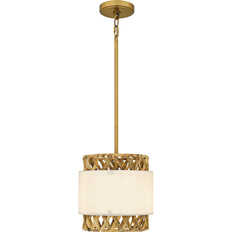 Quoizel KAT1510BRG One Light Mini Pendant, Brushed Gold