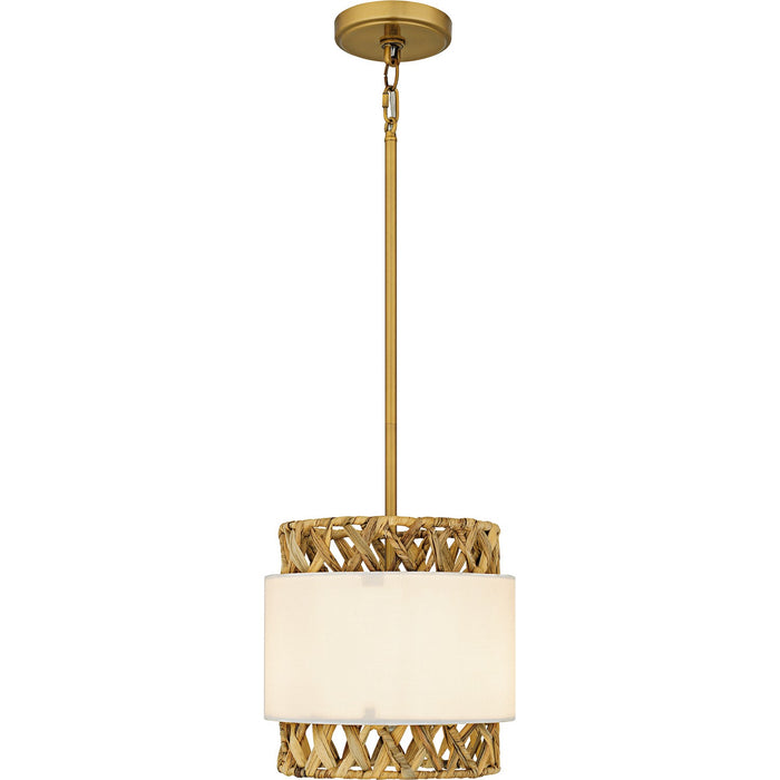 Quoizel KAT1510BRG One Light Mini Pendant, Brushed Gold