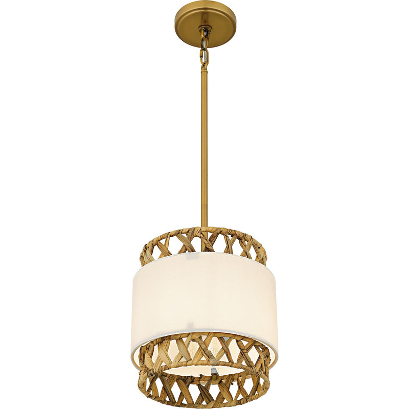 Quoizel KAT1510BRG One Light Mini Pendant, Brushed Gold