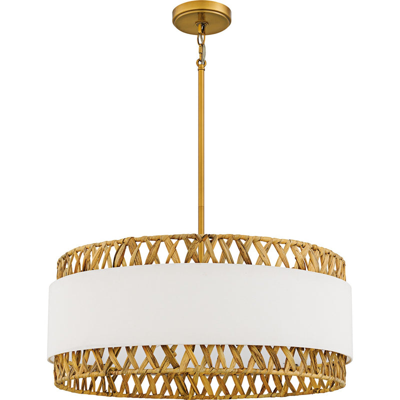 Quoizel KAT2824BRG Five Light Pendant, Brushed Gold
