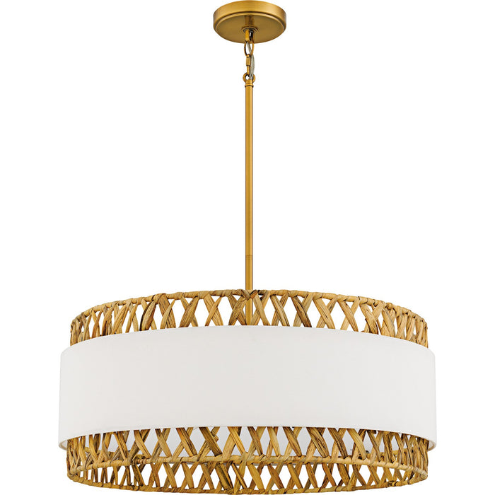 Quoizel KAT2824BRG Five Light Pendant, Brushed Gold