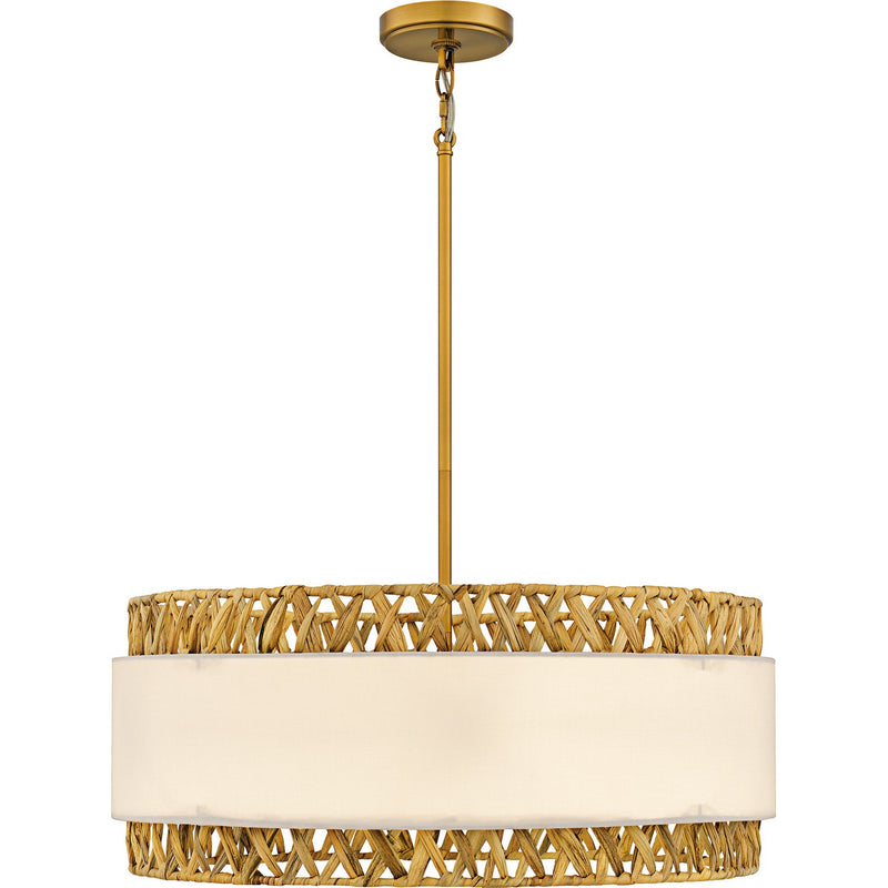 Quoizel KAT2824BRG Five Light Pendant, Brushed Gold