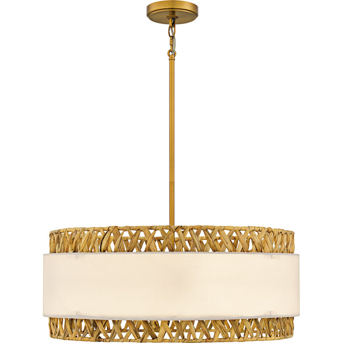 Quoizel KAT2824BRG Five Light Pendant, Brushed Gold
