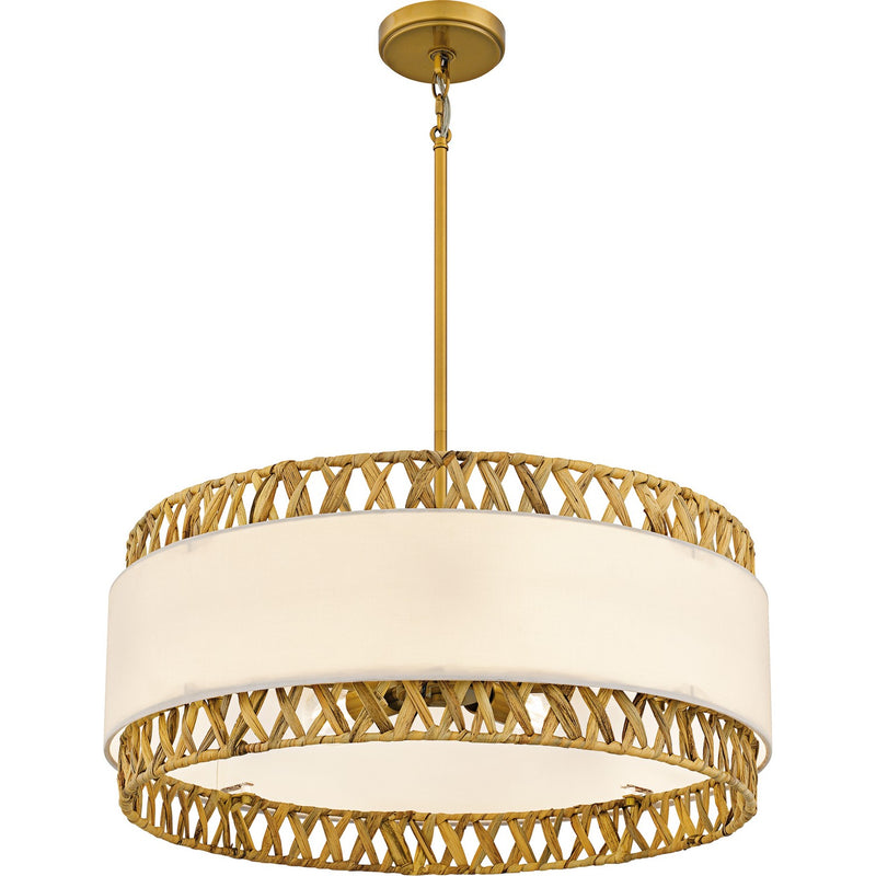Quoizel KAT2824BRG Five Light Pendant, Brushed Gold