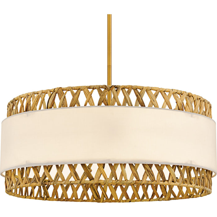 Quoizel KAT2824BRG Five Light Pendant, Brushed Gold