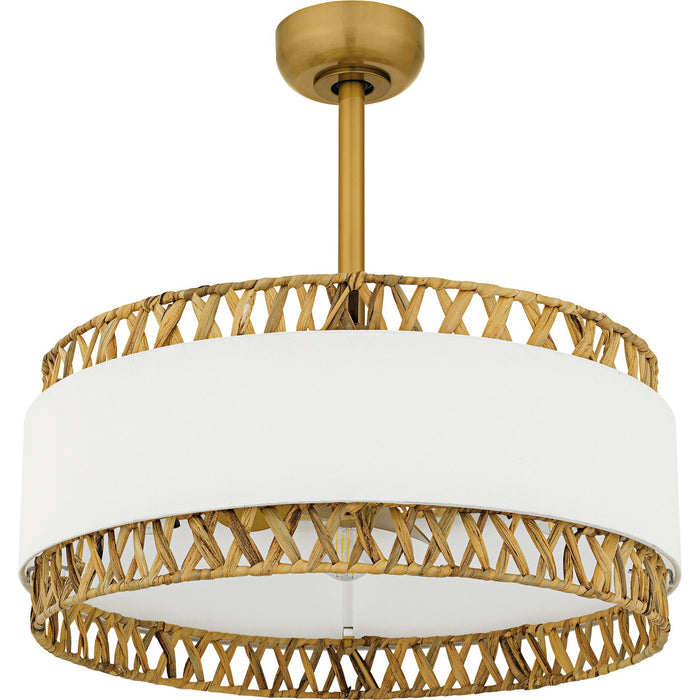 Quoizel KAT3124BRG Four Light Fan Light, Brushed Gold