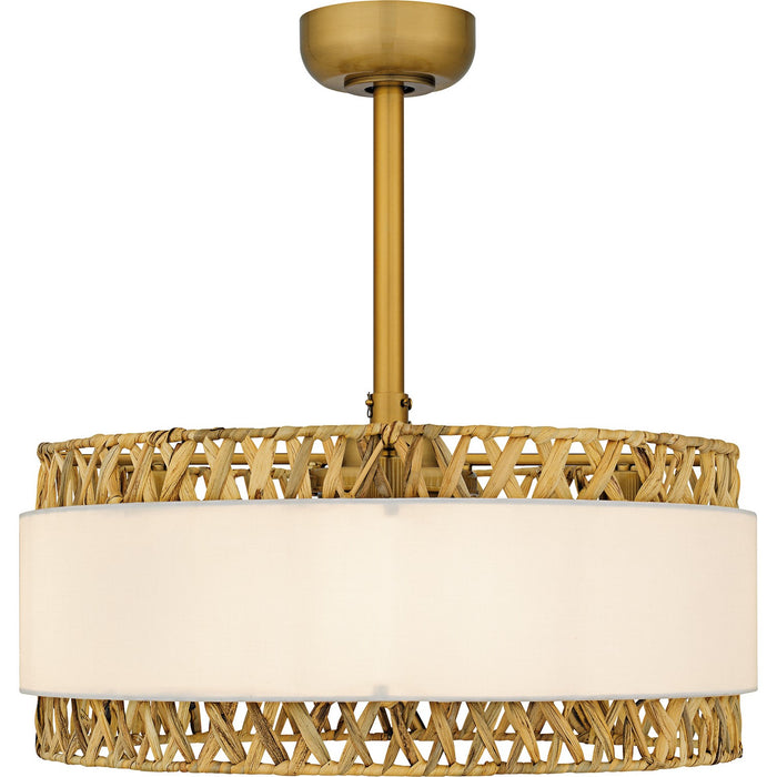 Quoizel KAT3124BRG Four Light Fan Light, Brushed Gold
