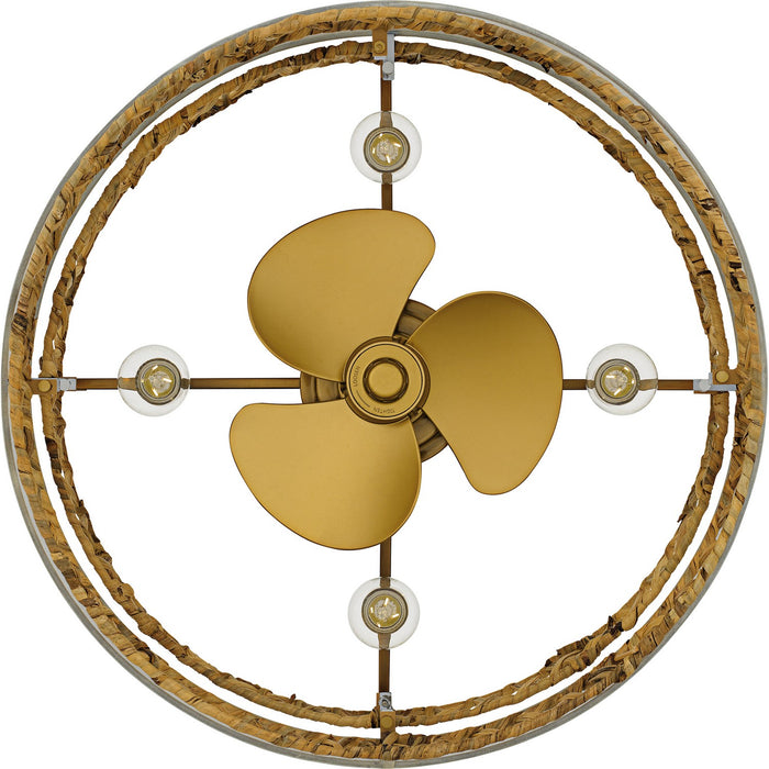 Quoizel KAT3124BRG Four Light Fan Light, Brushed Gold