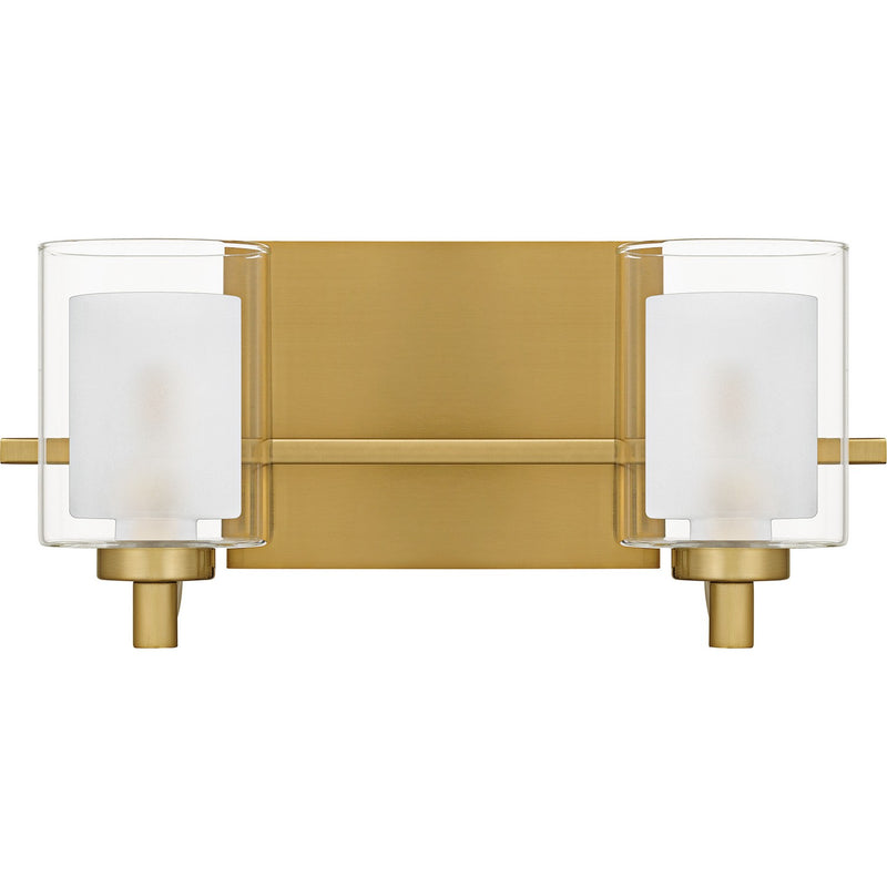 Quoizel KLT8602BRGLED Two Light Bath, Brushed Gold