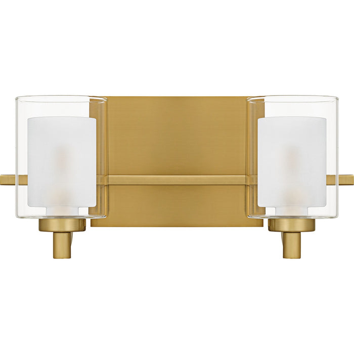 Quoizel KLT8602BRGLED Two Light Bath, Brushed Gold