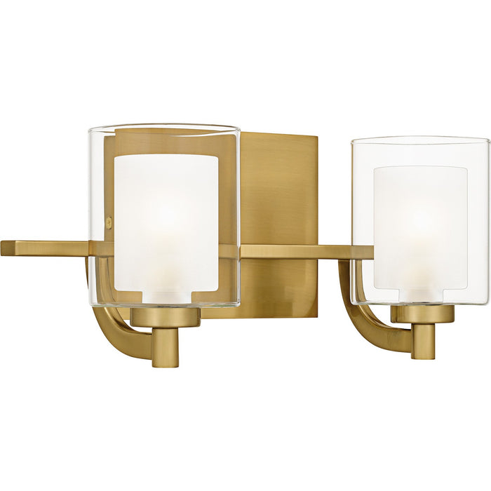Quoizel KLT8602BRGLED Two Light Bath, Brushed Gold