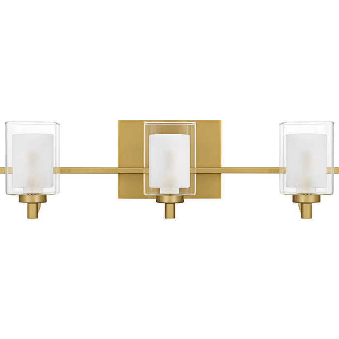 Quoizel KLT8603BRGLED Three Light Bath, Brushed Gold