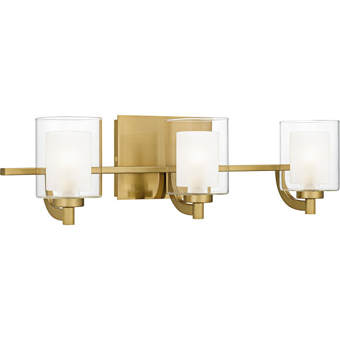 Quoizel KLT8603BRGLED Three Light Bath, Brushed Gold