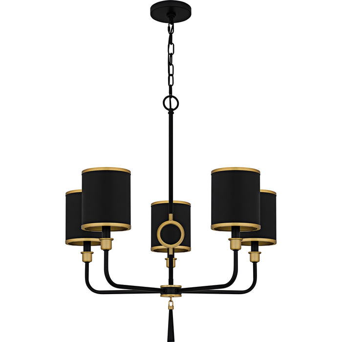 Quoizel LKY5028MBK Five Light Chandelier, Matte Black