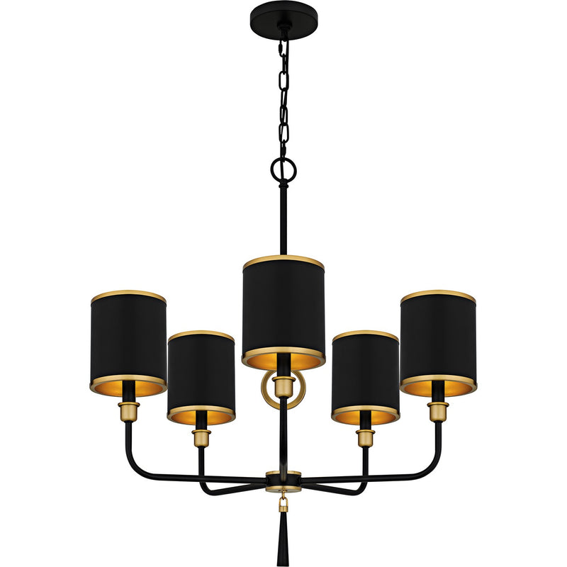 Quoizel LKY5028MBK Five Light Chandelier, Matte Black