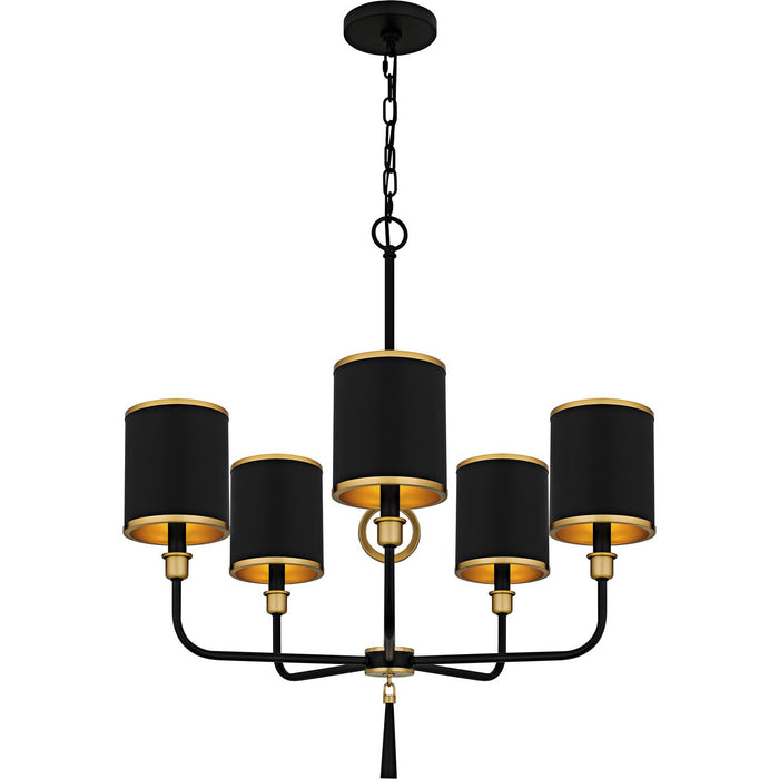 Quoizel LKY5028MBK Five Light Chandelier, Matte Black