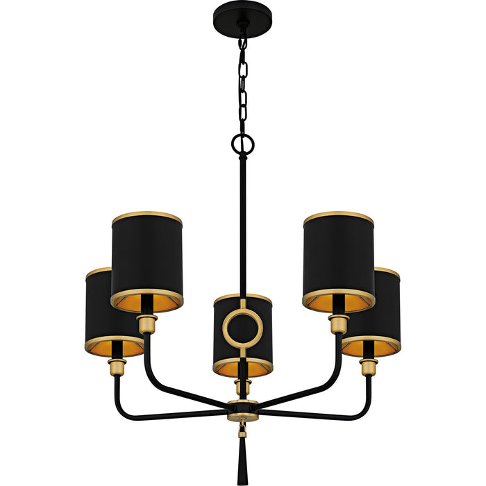 Quoizel LKY5028MBK Five Light Chandelier, Matte Black