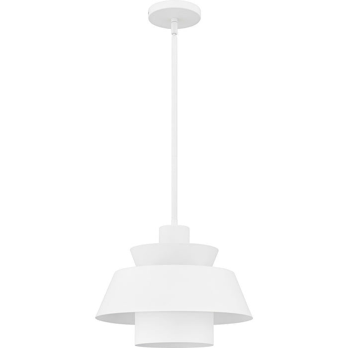 Quoizel LMI1814W One Light Pendant, Matte White